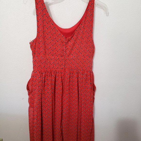 Cute Maurices Dress Orange Sleeveless Summer Size 9/10 - Picture 5 of 8